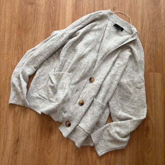 Sanctuary Long Sleeve Front Button Grandpa Cardigan Grey Women’s Size L - Picture 1 of 8